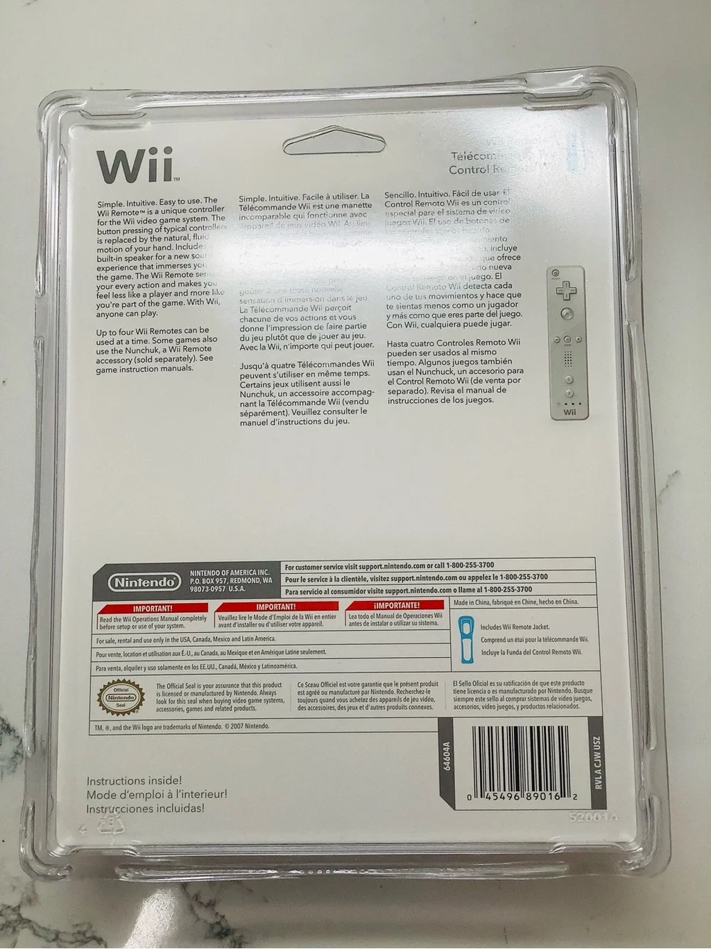 Nintendo Wii Remote & Nunchuk Combo White Genuine Factory Sealed NEW